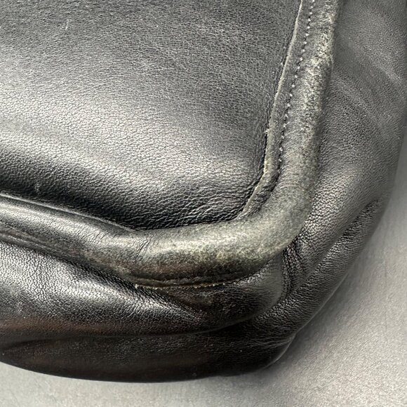 Vintage Coach Purse Willis 9927 Black Leather Messenger Crossbody Bag 1999 Y2K - Picture 12 of 16